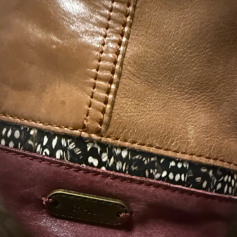 The SAK Brown Leather Shoulder Bag - Picture 6 of 7
